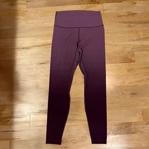 Lululemon Align High Rise Tights Size 6 28” Mulberry Ombré